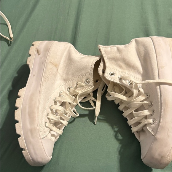 Converse Cream High-Top Sneakers - Picture 3 of 6